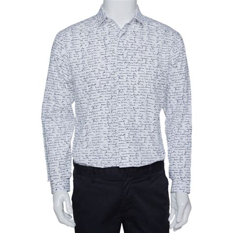 dior white long sleeve shirt|Dior long sleeve shirt men.